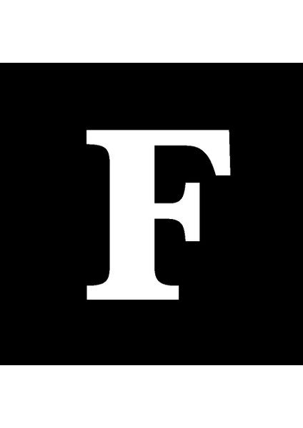 Karton Harf Banner Beyaz F