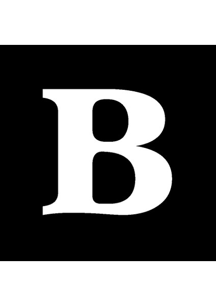 Karton Harf Banner Beyaz B