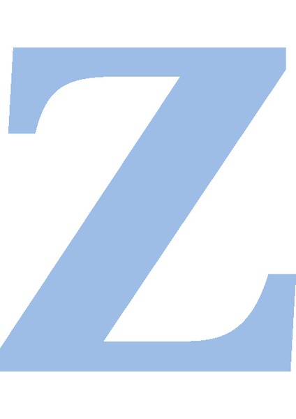 Karton Harf Banner Mavi Z