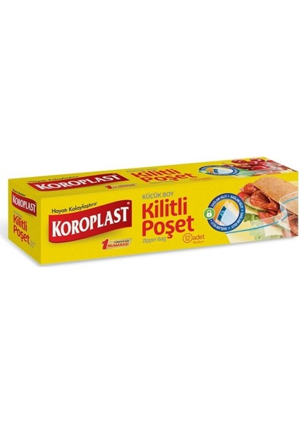Kilitli Poşet 19 x 25 cm 12'li