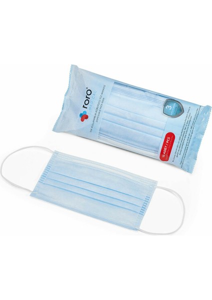 Ro-Ro 10'lu Telli 3 Katlı Cerrahi Maske