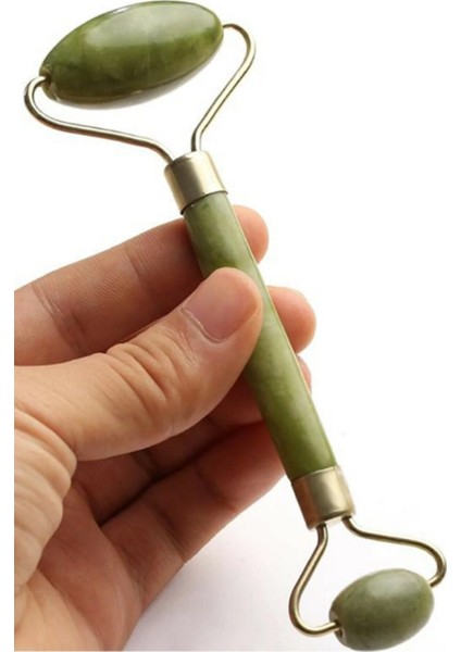 Doğal Çift Taraflı Yeşim Taşı Masaj Aleti - Jade Roller fiyatları