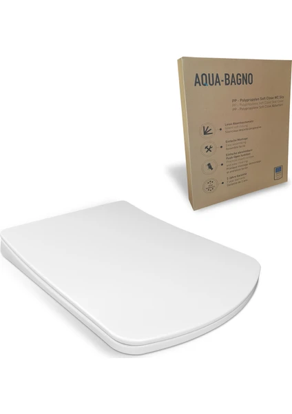 Aqua Bagno Urban Yavaş Kapanan Klozet Kapağı