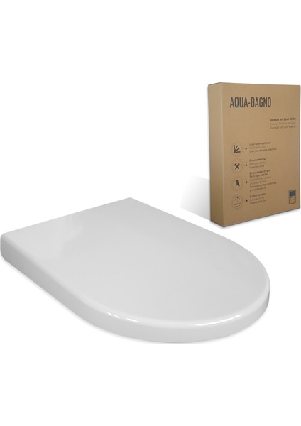 Aqua Bagno Zero Yavaş Kapanan Klozet Kapağı - Duroplast