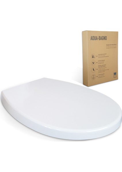 Aqua Bagno Smile Yavaş Kapanan Klozet Kapağı - Duroplast