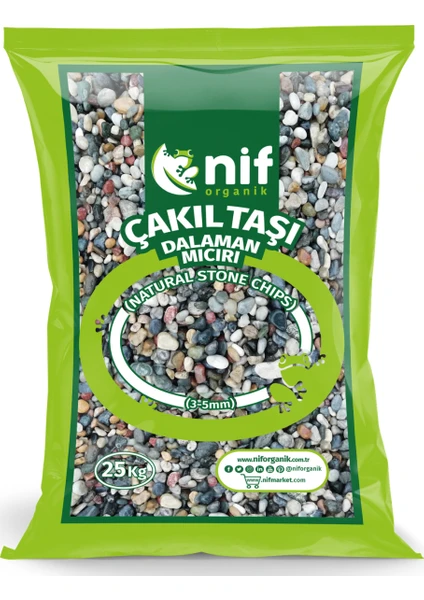 Nif Organik Mıcır-Çakıl Taşı 20 kg 3-5 mm