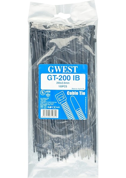 Gt 200IB 200 x 3,6 mm Siyah Kablo Bağı