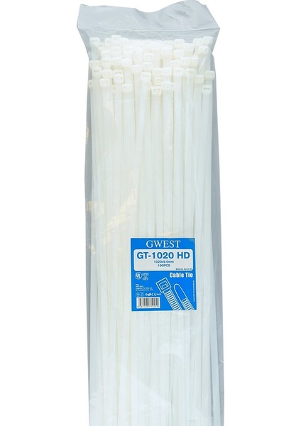 Gt 1020HD 1020 x 9 mm Beyaz Kablo Bağı