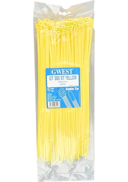 Gt 300ST 300 x 4.8 mm Sarı Kablo Bağı