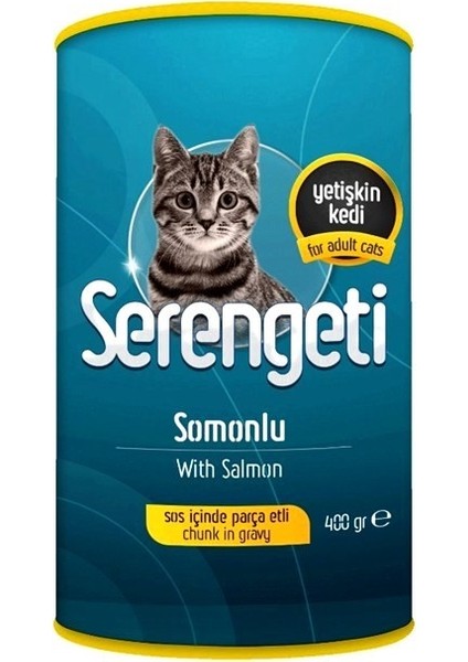 Somonlu Yetişkin Kedi Konservesi 12 Adet 400 gr