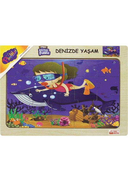 Ahşap Eğitici Puzzle Denizde Yaşam ONY-190