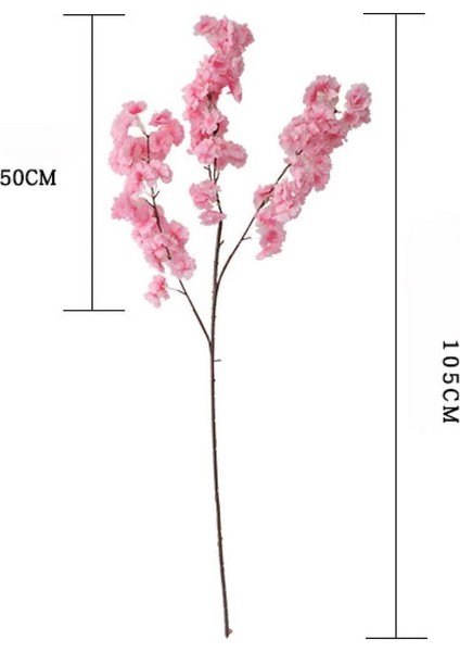 Yapay Çiçek Bahar Dalı Japon Kiraz Çiçeği 90 cm Koyu Pembe fiyatları