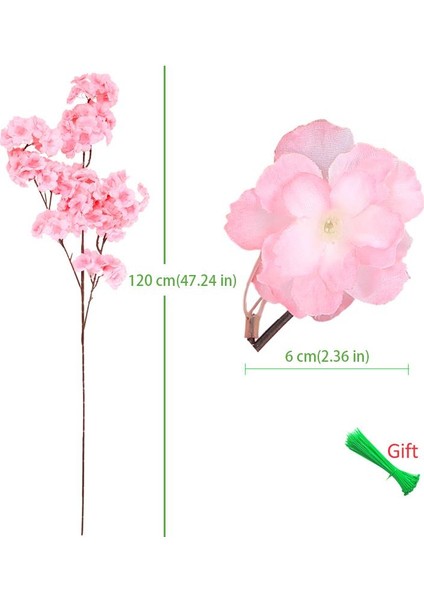 Yapay Çiçek Bahar Dalı Japon Kiraz Çiçeği 90 cm Koyu Pembe indirimleri