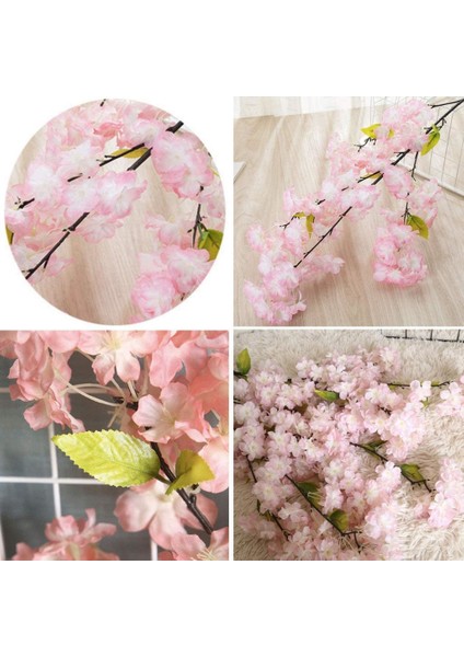 Yapay Çiçek Bahar Dalı Japon Kiraz Çiçeği 90 cm Açık Pembe