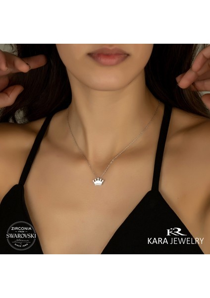 925 Ayar Gümüş Taç Temalı Kolye fiyatları