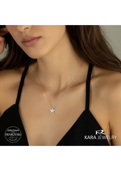 925 Ayar Gümüş Yıldız Temalı Kolye fiyatları