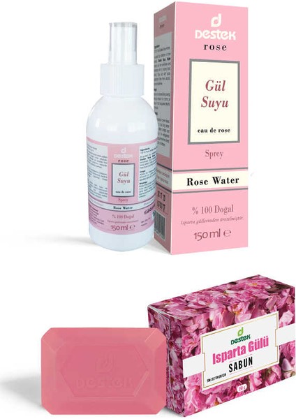 Rose Gül Suyu ve Isparta Gülü Sabunu (2'li Set)