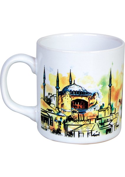 Ayasofya 1453 Desenli Saplı Kupa Bardak