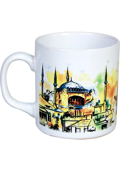 Ayasofya 1453 Desenli Saplı Kupa Bardak