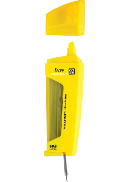 Double 0.7mm Sarı - Min & Fosforlu Kalem