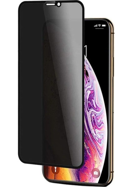 Apple iPhone XS Tam Kaplayan 5D Hayalet Privacy Cam