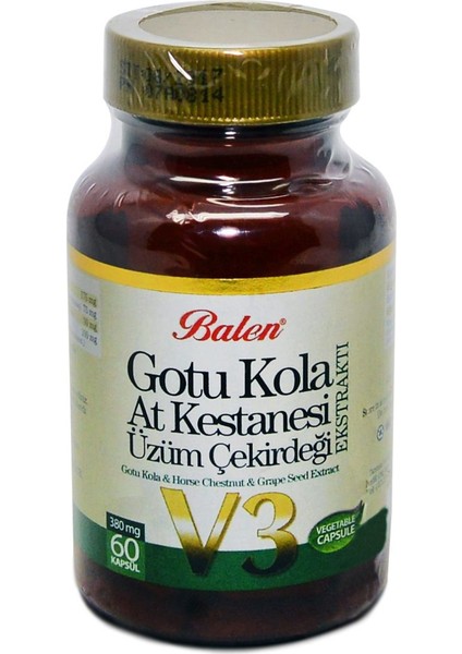 Gotu Kola-At Kestanesi-Üzüm Çekirdeği 355 mg 60 Kapsül