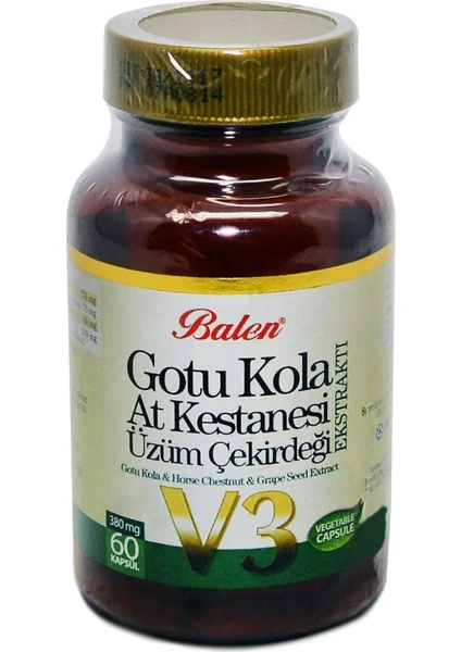 Gotu Kola-At Kestanesi-Üzüm Çekirdeği 355 mg 60 Kapsül