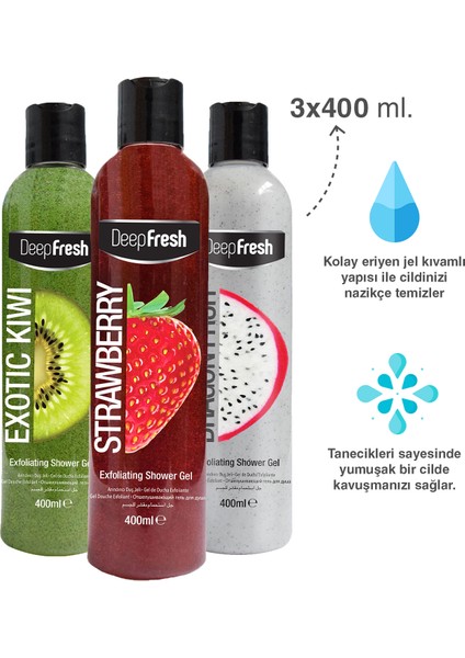 Arındırıcı Duş Jeli Karma Paket 3 x 400 ml