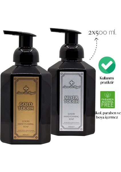 Luxury Vegan Köpük Sabun Karma Paket 2 x 500 ml