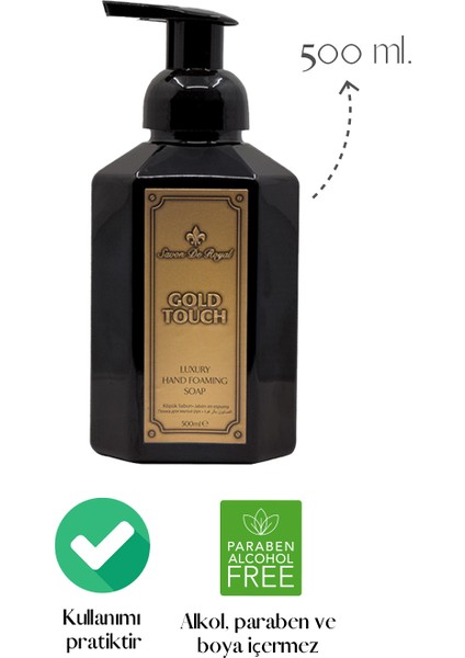 Luxury Vegan Köpük Sabun Gold Touch 500 ml