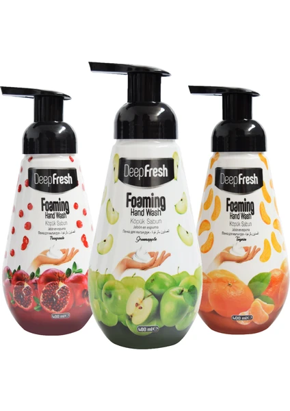 Deep Fresh Meyve Köpük Sabun Karma Paket 3 x 400 ml