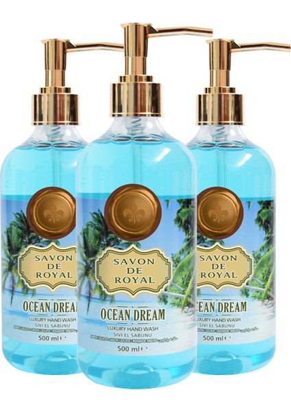 Savon De Royal Tropical Luxury Vegan Sıvı Sabun Ocean Dream 3 x 500 ml