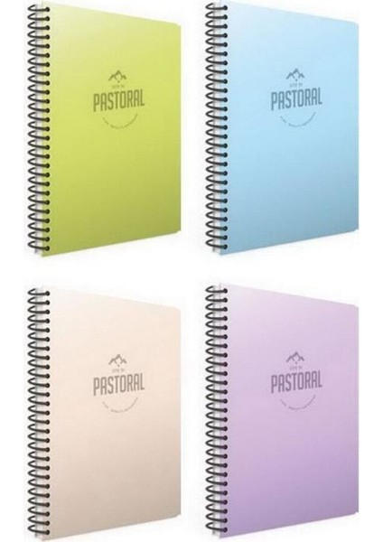 Pastoral Spiral Defter A4 72 Yaprak 3 Kareli + 1 Çizgili