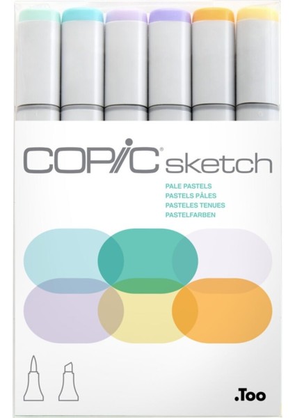 Sketch 6lı Marker Kalem Set Pale Pastels