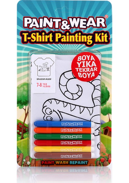 Dinazor Ailesi Boyama T-Shirt 7-8