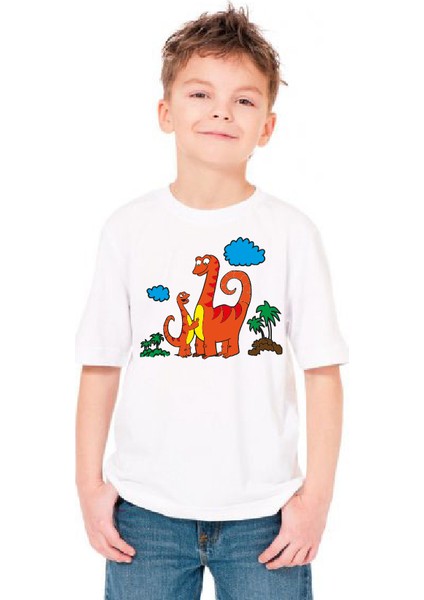 Dinazor Ailesi Boyama T-Shirt 4-6
