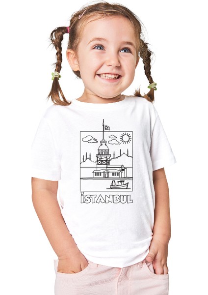 Kız Kulesi Boyama T-Shirt 9-11