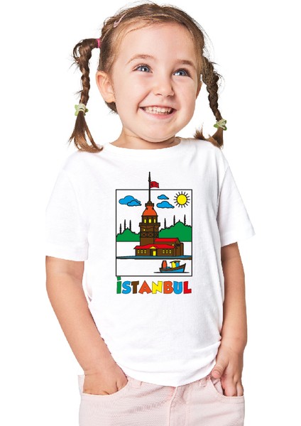 Kız Kulesi Boyama T-Shirt 9-11