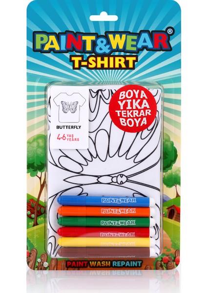 Kelebek Boyama T-Shirt 4-6