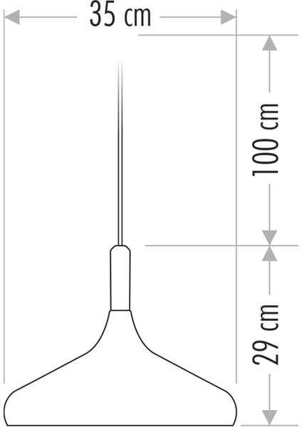 Siyah Metal Dekoratif Tekli Sarkıt Avize CT-8219