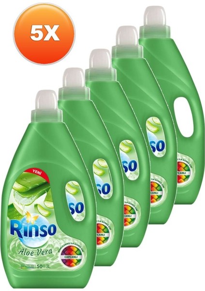 Aloe Vera Renkliler İçin Sıvı Çamaşır Deterjanı 3000 ml Beşli Set fiyatları