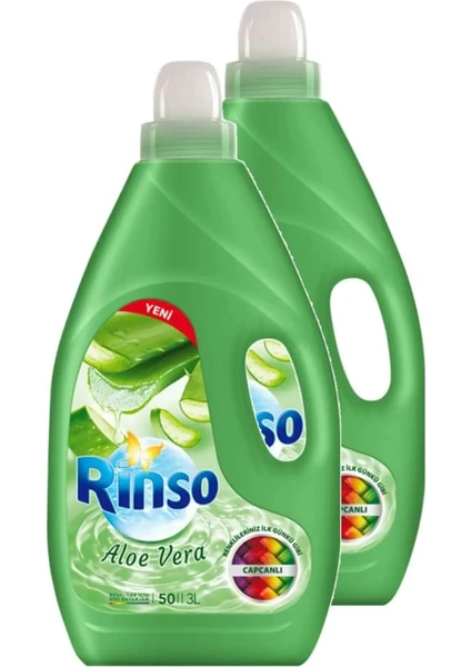 Aloe Vera Renkliler İçin Sıvı Çamaşır Deterjanı 3000 ml İkili Set