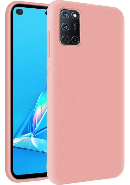 Oppo A72 Kapak İçi Kadife Soft Logosuz Lansman Silikon Kılıf - Pembe