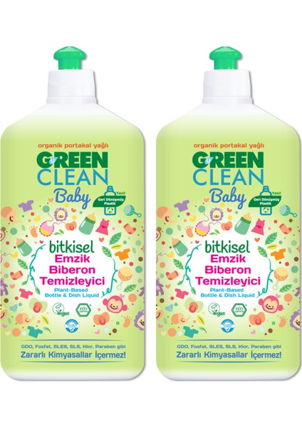 Green Clean Bitkisel Emzik Biberon Temizleyici 2 Adet