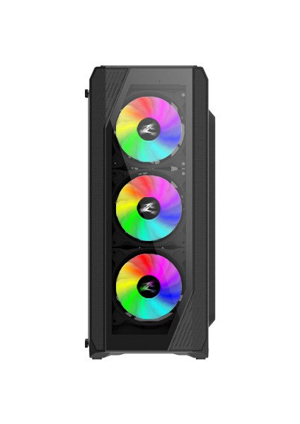 N5 TF ATX Mid Tower 4 RGB Fanlı 1 x Kulaklık, 1 x Mikrofon, 2 x USB 2.0, 1 x USB 3.0, Fan Kontrol, Renkli Akralik Panel, PCI/AGP365 mm Bilgisayar Kasa