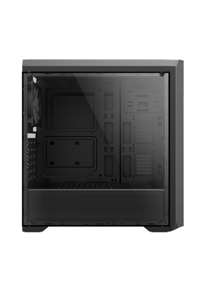 N5 TF ATX Mid Tower 4 RGB Fanlı 1 x Kulaklık, 1 x Mikrofon, 2 x USB 2.0, 1 x USB 3.0, Fan Kontrol, Renkli Akralik Panel, PCI/AGP365 mm Bilgisayar Kasa