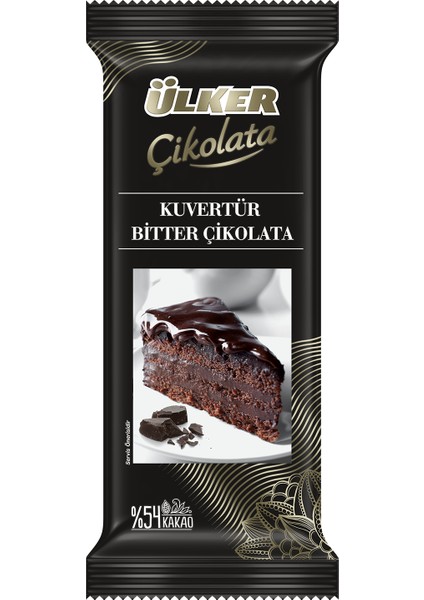 Kuvertür Çikolata %54 Bitter 200 gr