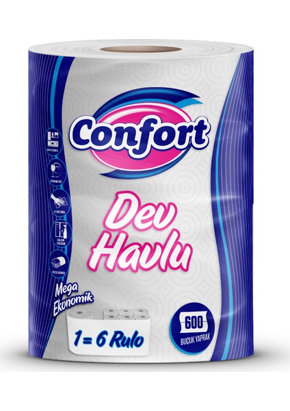 Confort Dev Havlu 600 Buçuk Yaprak
