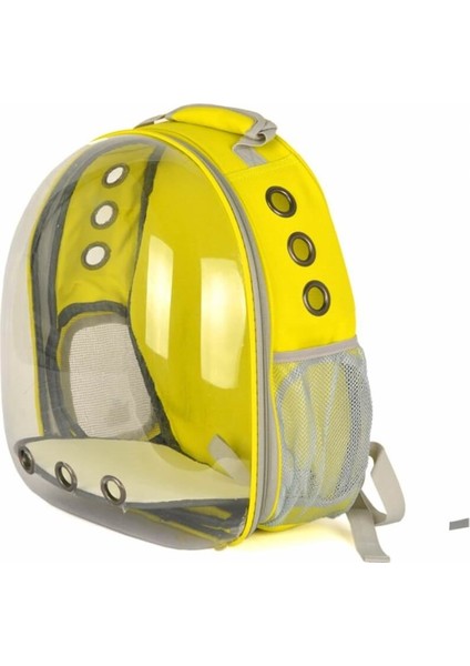 Şeffaf Fileli Astronot Kedi Köpek Taşıma Çantası 42 x 22 x 33