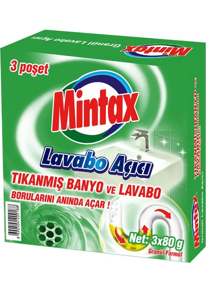 Lavabo Açıcı 3 x 80 gr